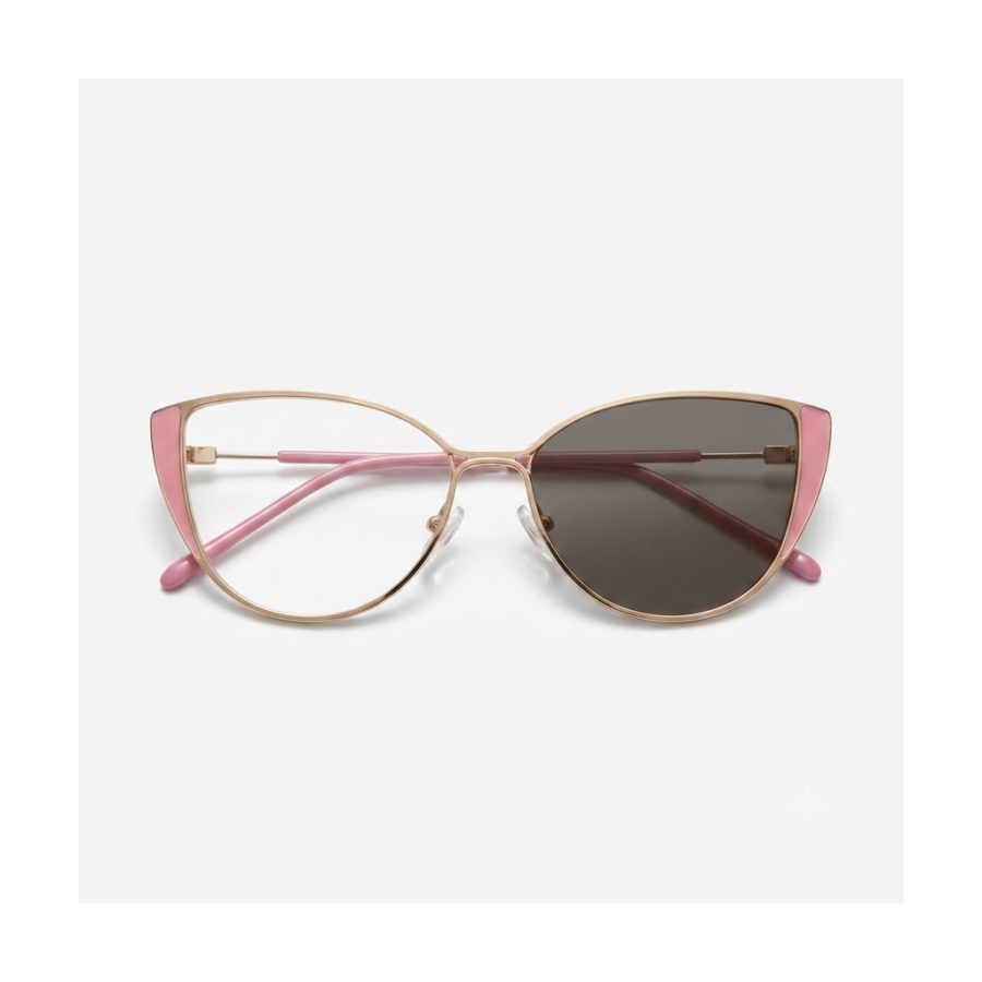 Gafas Cat-Eye Rosa Dorada — montura de moda premium | Aeon Lifestyle