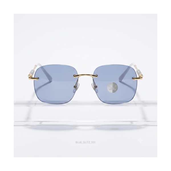 Gafas Sin Marco Azul Dorada — montura de moda premium | Aeon Lifestyle