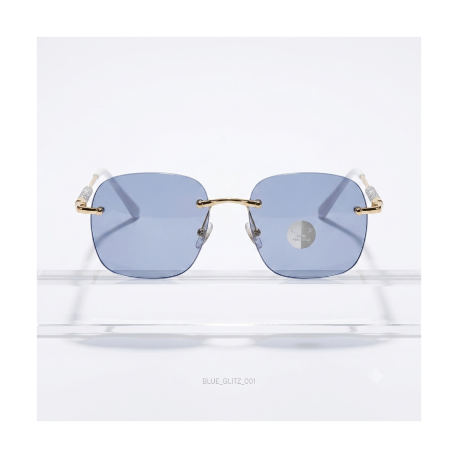 Gafas Sin Marco Azul Dorada — montura de moda premium | Aeon Lifestyle