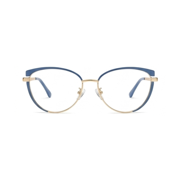 Gafas Cat-Eye Azul Dorada — montura de moda premium | Aeon Lifestyle