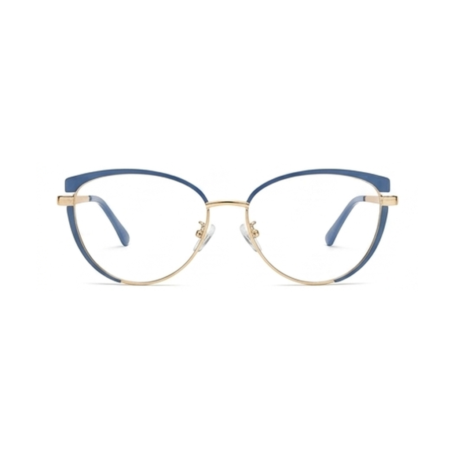 Gafas Cat-Eye Azul Dorada — montura de moda premium | Aeon Lifestyle