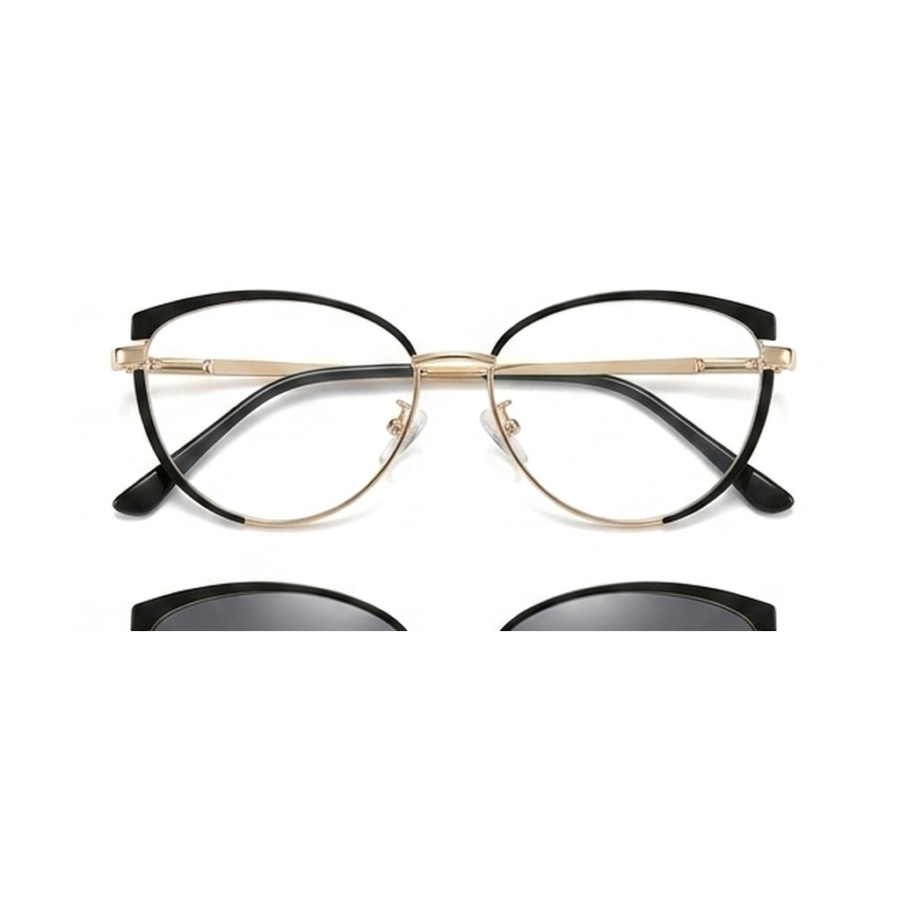 Gafas Cat-Eye Negra Dorada — montura de moda premium | Aeon Lifestyle