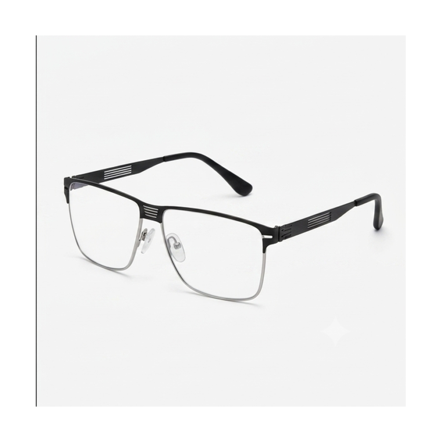 Gafas Cuadrada Negra Plateada — montura de moda premium | Aeon Lifestyle