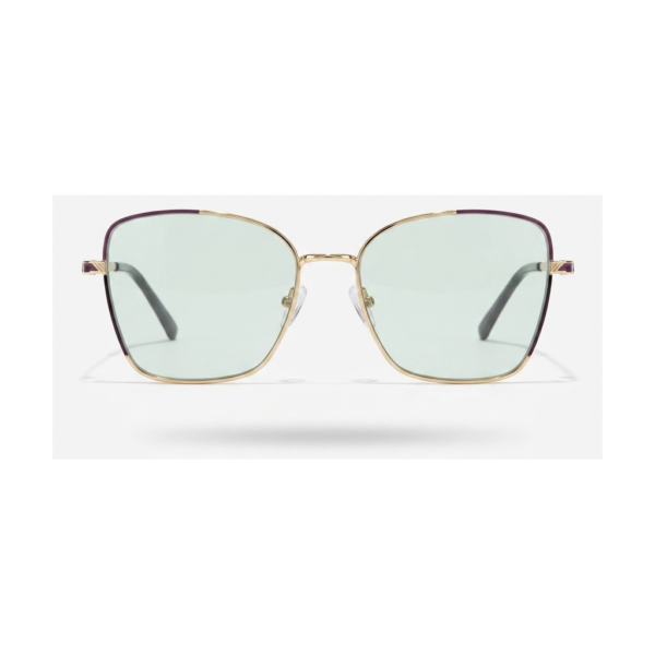 Gafas Cuadrada Dorada Vino Verde — montura de moda premium | Aeon Lifestyle