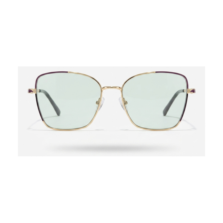 Gafas Cuadrada Dorada Vino Verde — montura de moda premium | Aeon Lifestyle