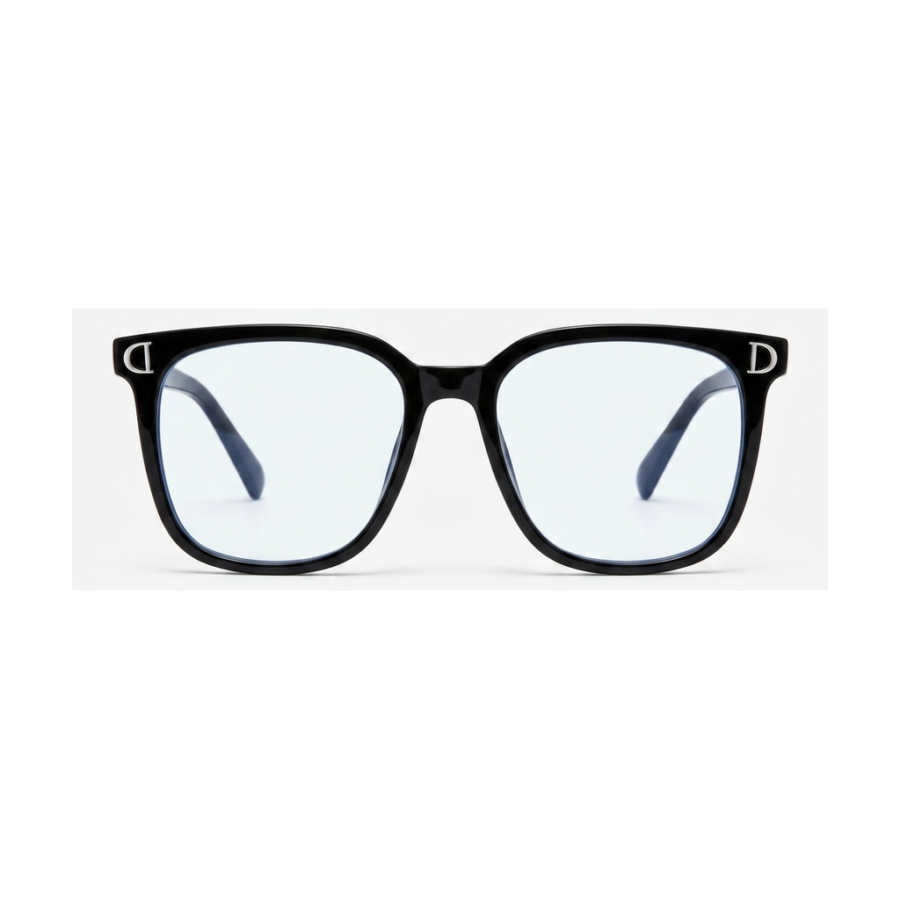 Gafas Cuadrada Negra Plateada — montura de moda premium | Aeon Lifestyle