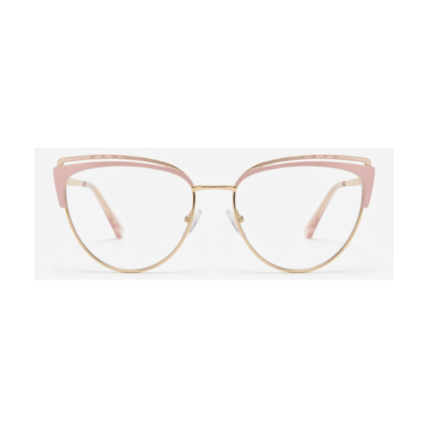 Gafas Cat-Eye Rosa Dorada Glitter — montura de moda premium | Aeon Lifestyle