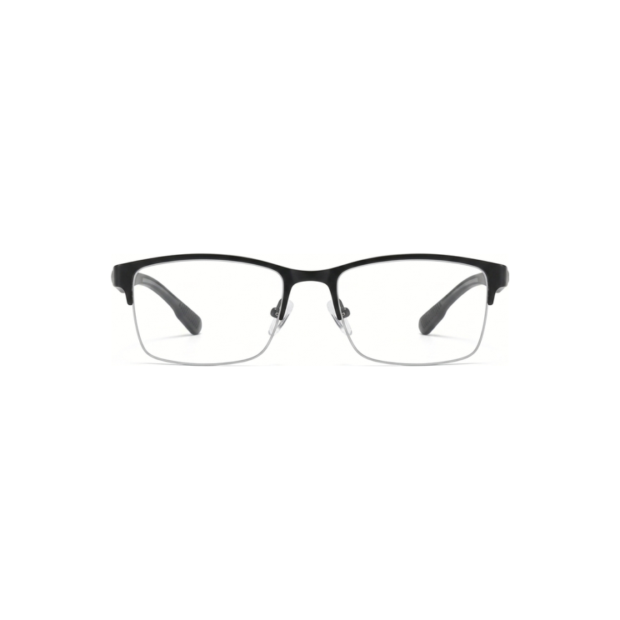 Gafas Browline Negra Plateada — montura de moda premium | Aeon Lifestyle